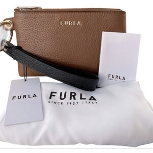 Furla Brown Leather Wristlet